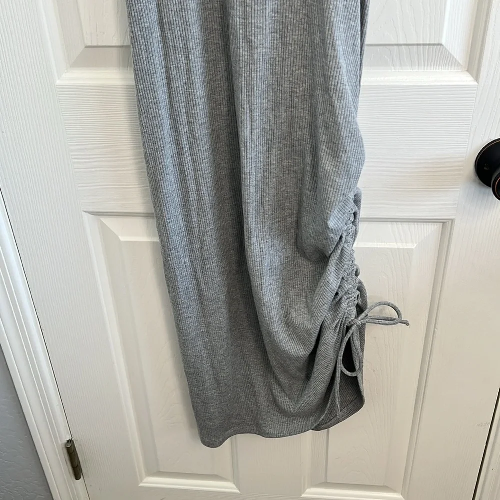 NWT Sweaty Betty‎ Weekend Twist Ribbed Maxi midi dress grey size large - Picture 6 of 13